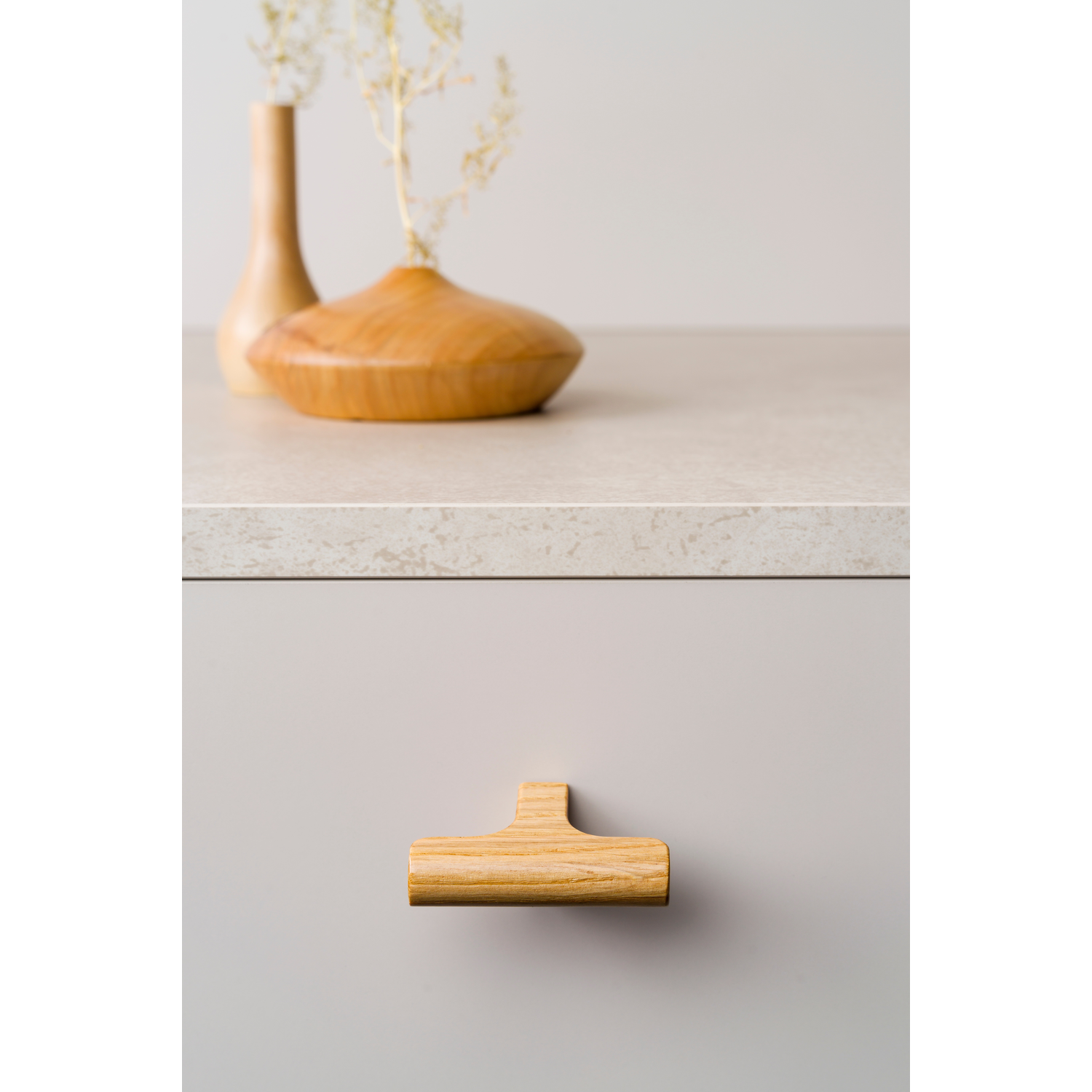 Bouton T HINOKI WOOD L60 bois noyer